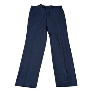 Lauren Ralph Lauren Men's Navy Check Pattern Dress Pants Wool Blend Sz 36 x 32‎